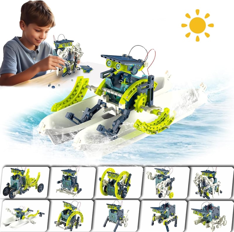12-in-1 Solar Roboter Konstruktionsspielzeug für Jungen ab 8 Έτη