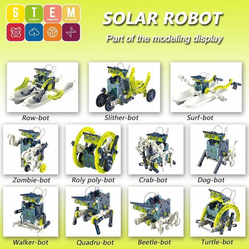 12-in-1 Solar Roboter Konstruktionsspielzeug für Jungen ab 8 Έτη
