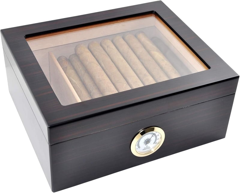 Handgefertigter Zigarrenhumidor aus spanischem Zedernholz für 25-50 Zigarren