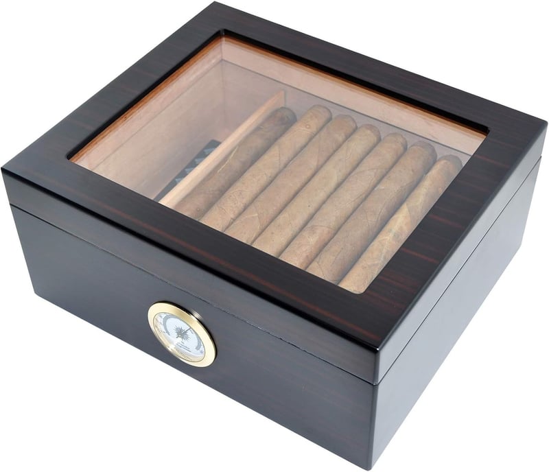 Handgefertigter Zigarrenhumidor aus spanischem Zedernholz für 25-50 Zigarren