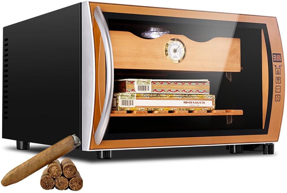 Elektrischer Zigarrenschrank 25 l für 150 Zigarren mit Zedernholz und LED-Beleuchtung