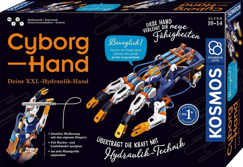 KOSMOS Cyborg-Hand Experimentierkasten für Kinder, größenverstellbar