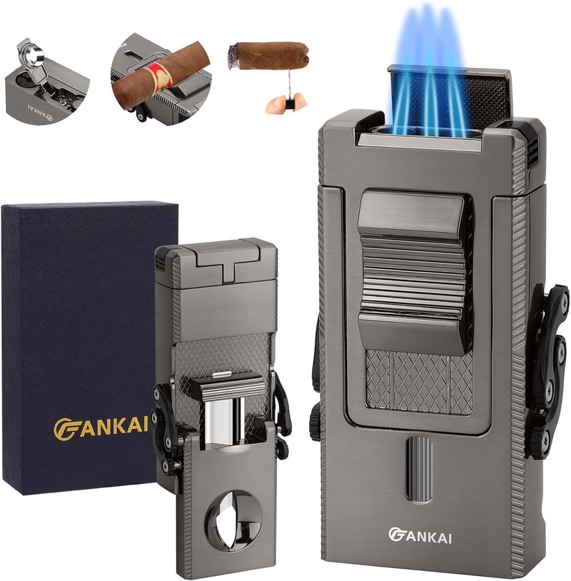 Zigarrenfeuerzeug mit Multifunktionswerkzeug und Triple Jet Flame