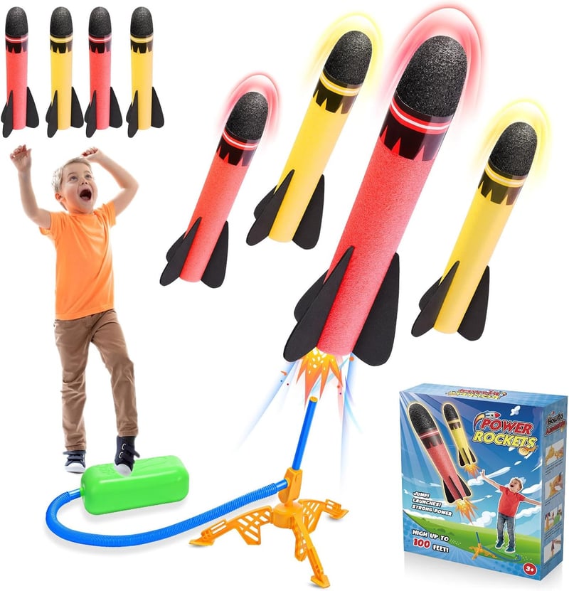 Raketen Spielzeug für Kinder - Outdoor Spielzeug für Jungen ab 3 Jahren
