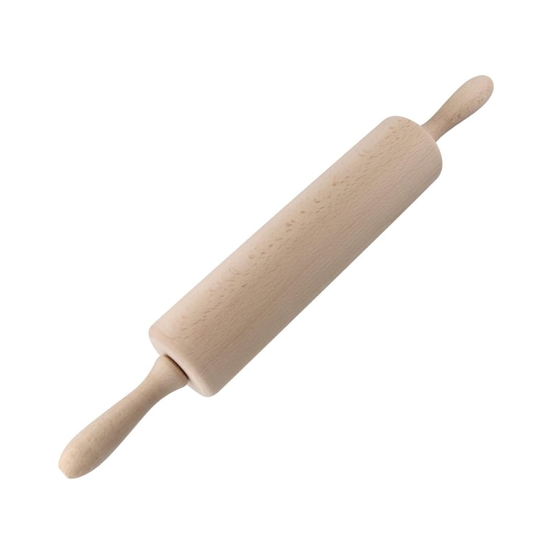 Zenker Teigroller mit Gleitlager aus Holz – 44 cm Nudelholz für Backen