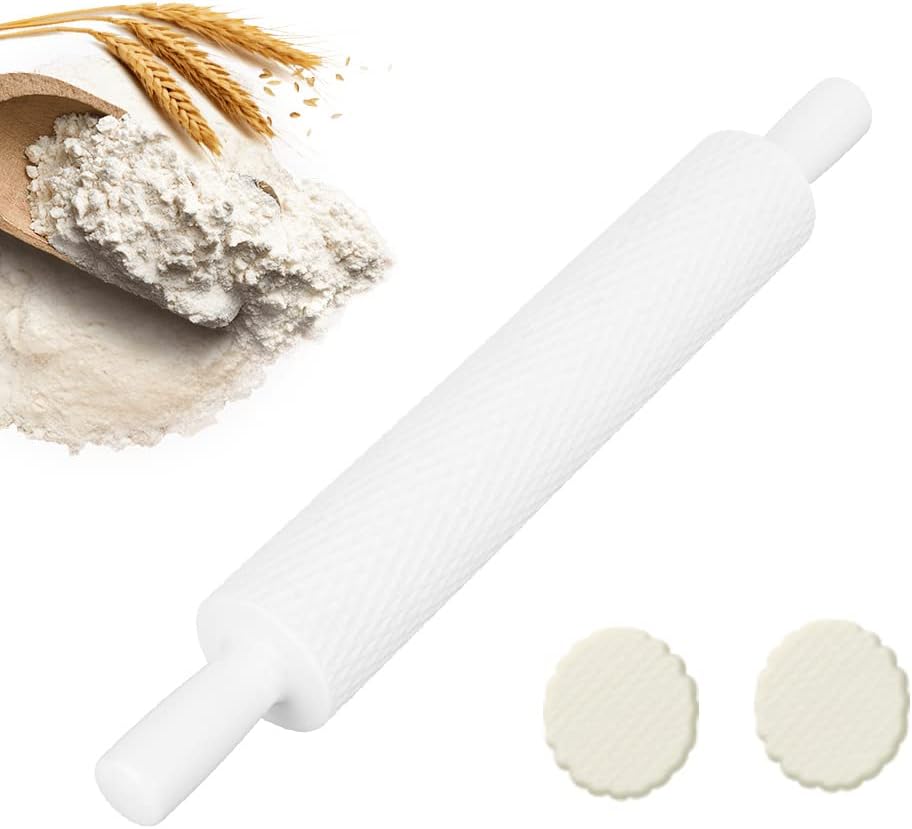 Geprägter Teigroller mit Blumenmuster für kreatives Backen