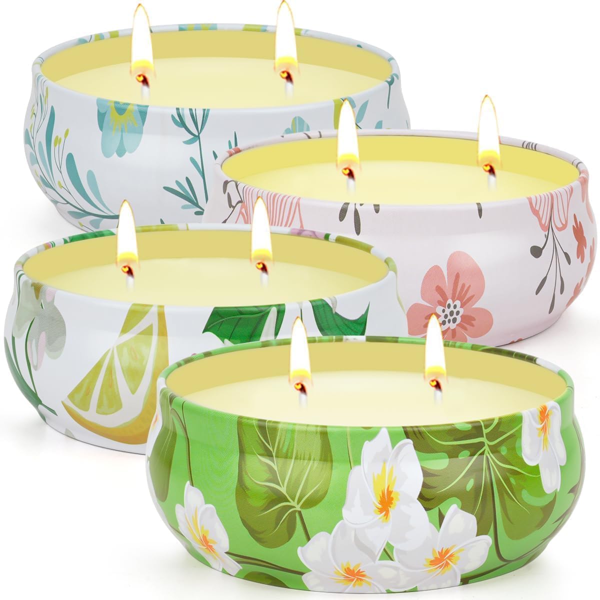 Citronella Duftkerze aus Sojawachs für Garten und Terrasse, 300 Std.