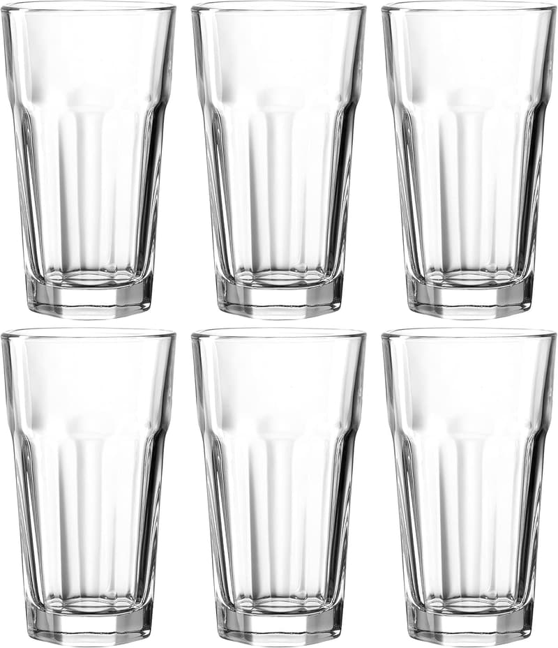 Spülmaschinenfeste Longdrink-Gläser im 6er Set, 340 ml