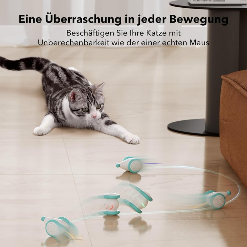 Interaktives LED-Katzenspielzeug – Automatisch, USB wiederaufladbar
