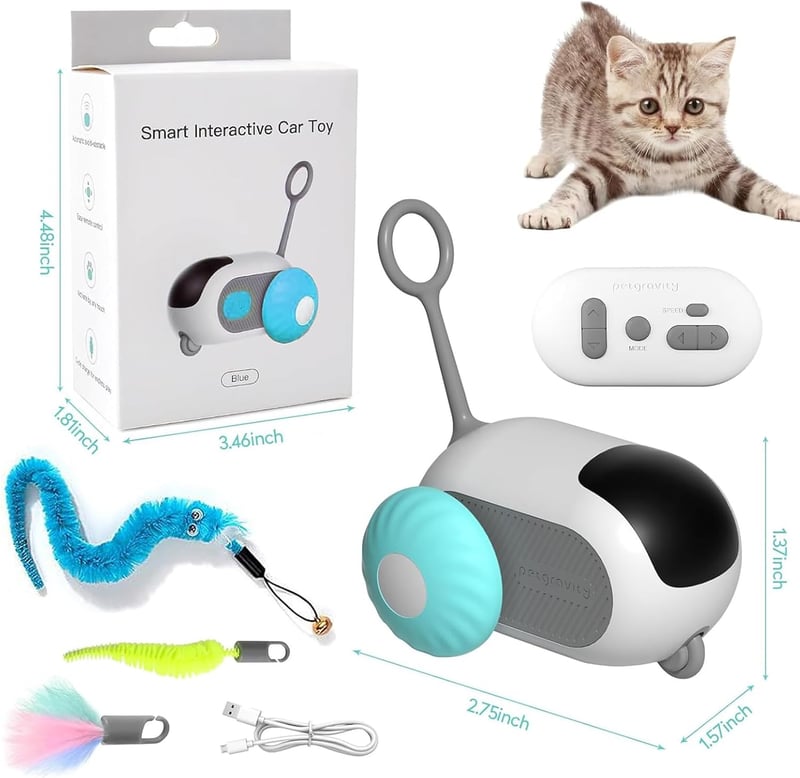 Interaktives Katzenspielzeug mit Fernbedienung - USB wiederaufladbar