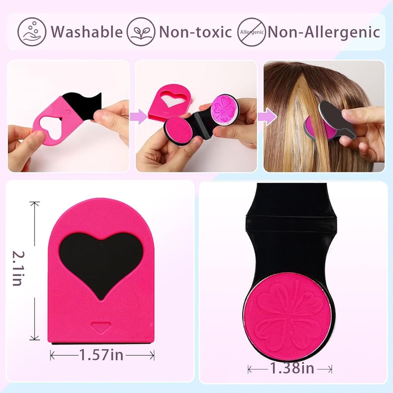 Haarkreide für Mädchen, temporäre Haarfarbe - 10 Farben, auswaschbar