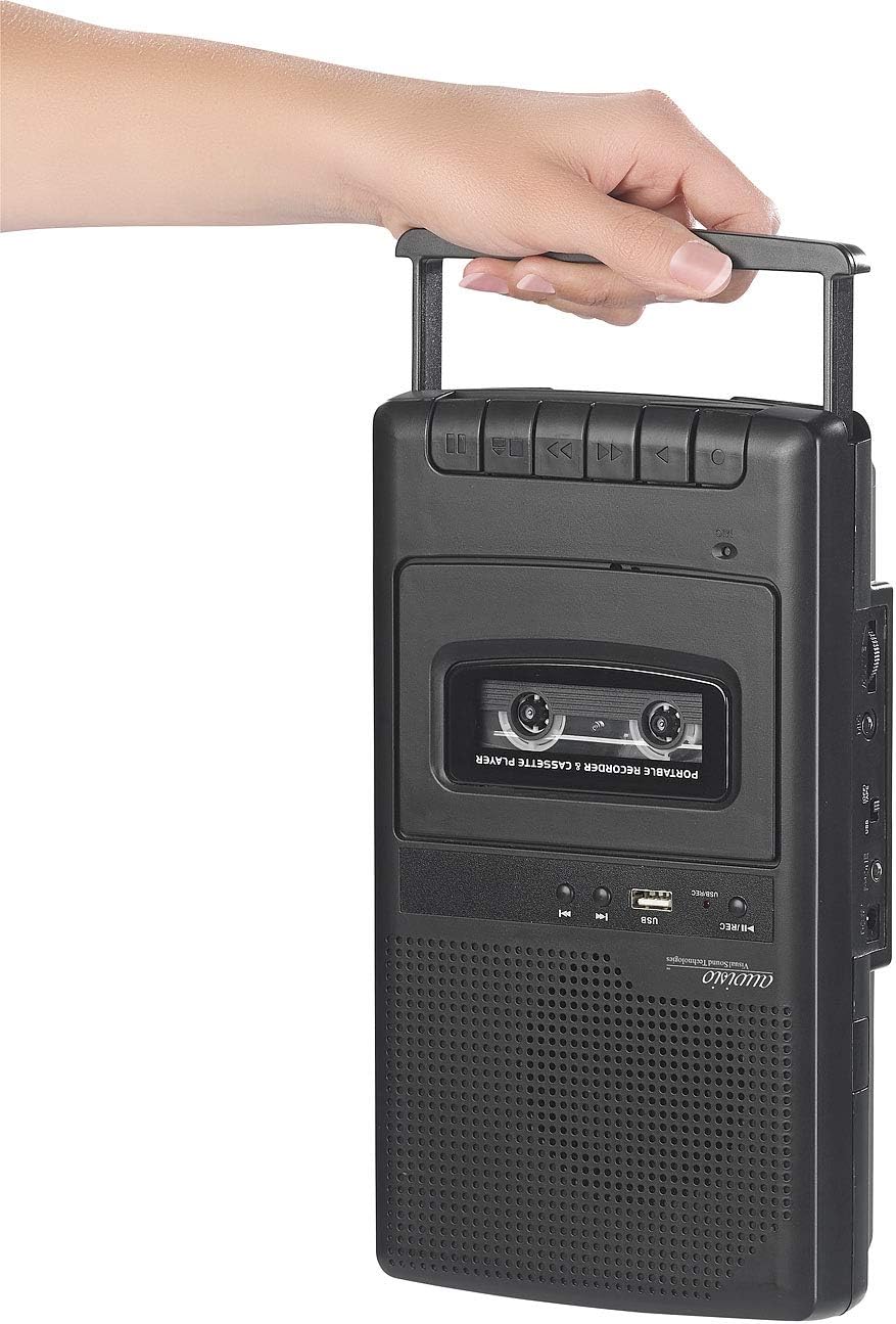 Mobiler Kassettenplayer mit USB-Digitalisierung und Lautsprecher
