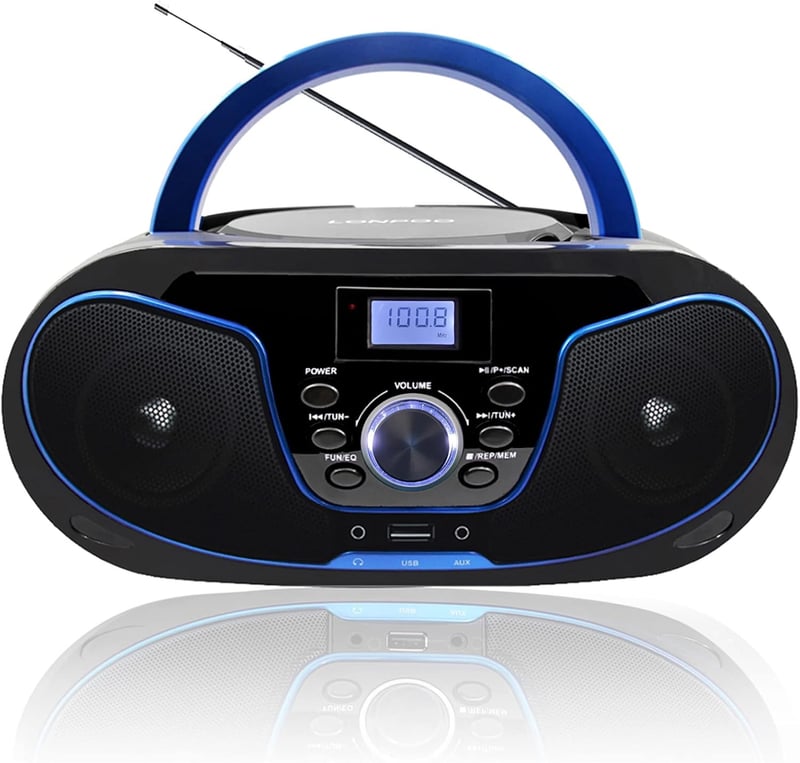 Tragbarer Bluetooth CD-Player mit UKW-Radio und USB-Anschluss