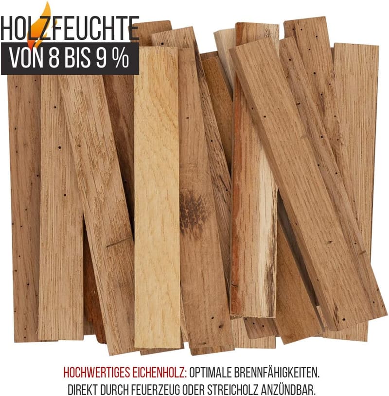 Bio Eichenholz Kaminanzünder – 3,7 kg für Grill und Ofen