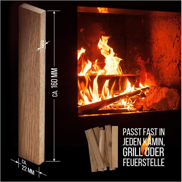 Bio Eichenholz Kaminanzünder – 3,7 kg für Grill und Ofen