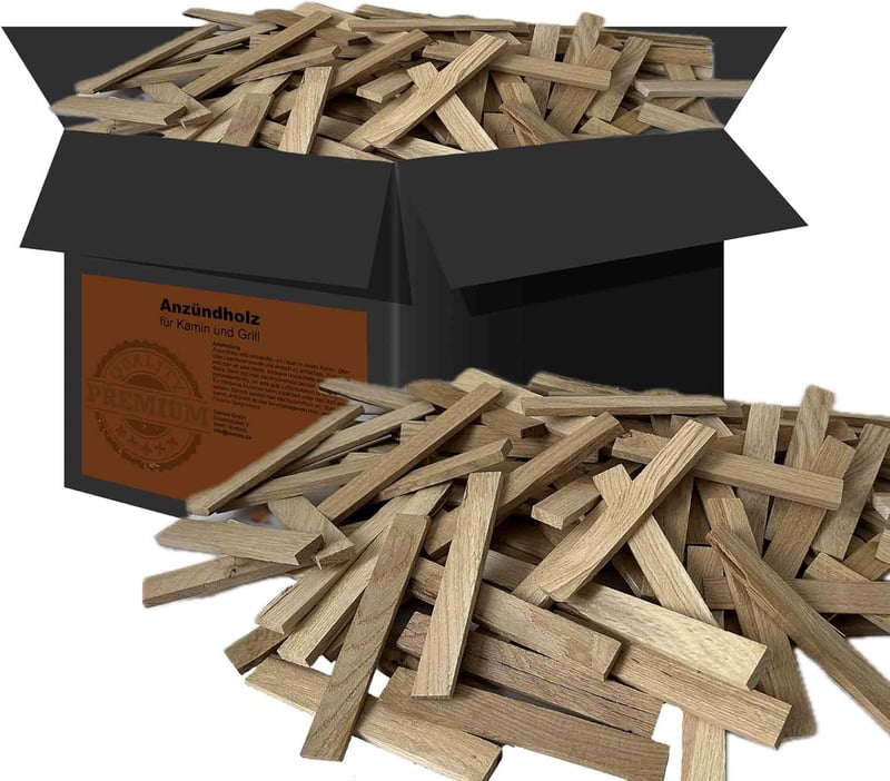 Premium Eichenholz Anfeuerholz 28 kg – trocken und unbehandelt für BBQ und Kamin