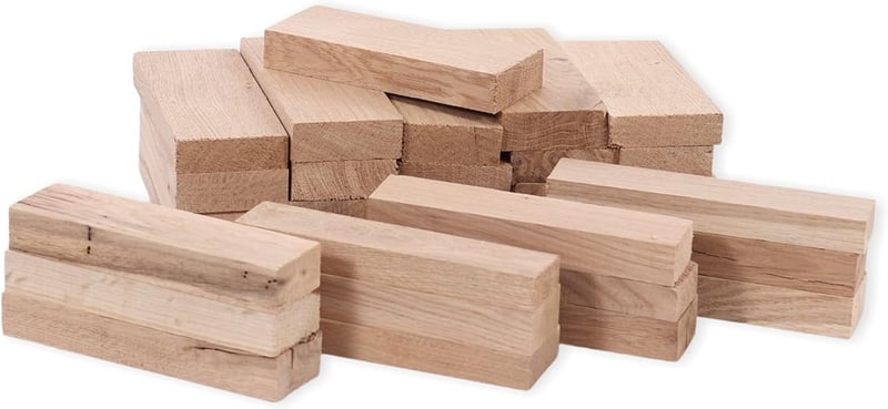 30 kg trockenes Eichen-Anzündholz für Grill und Kamin, 16 cm