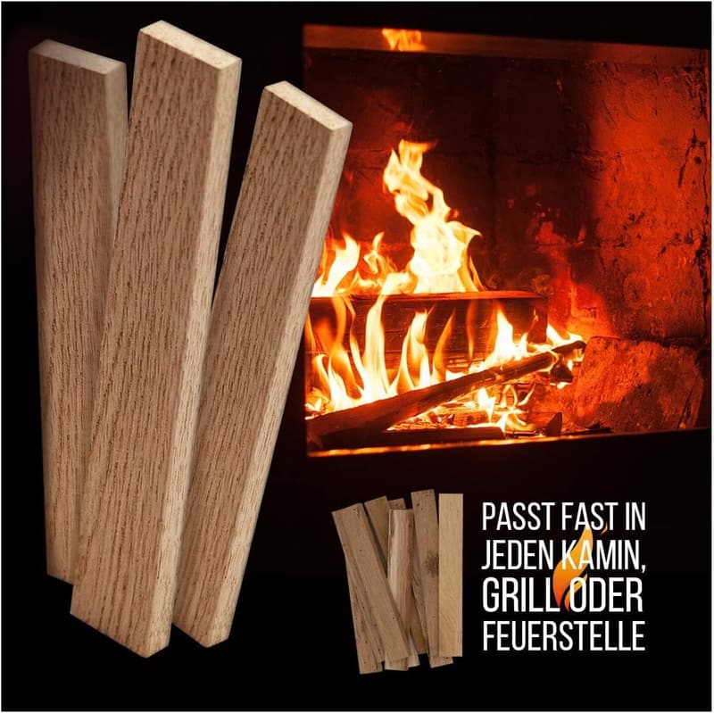 Premium Anzünder aus Eichenholz für Grill und Kamin - 20KG Bio Brennholz