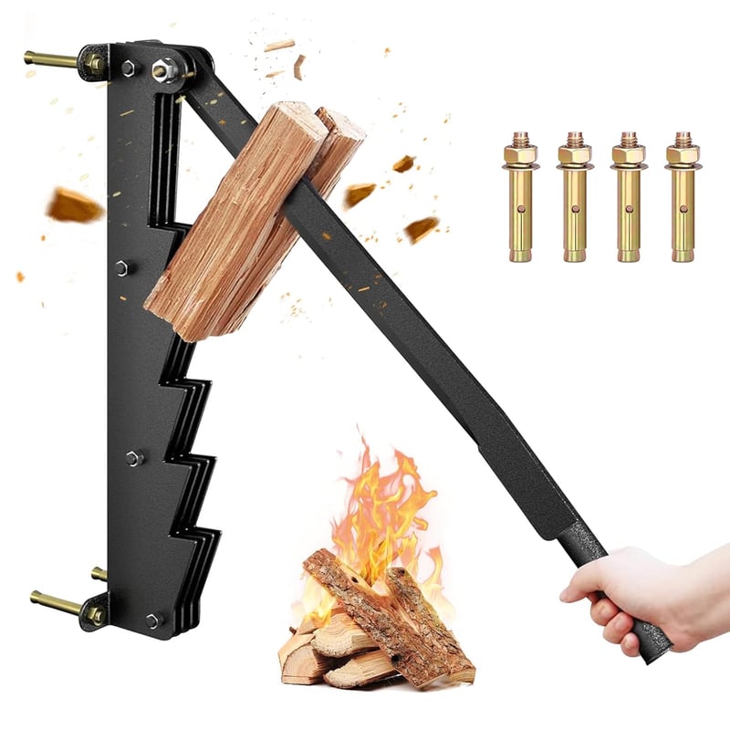 Wandmontierter manueller Holzspalter aus Karbonstahl