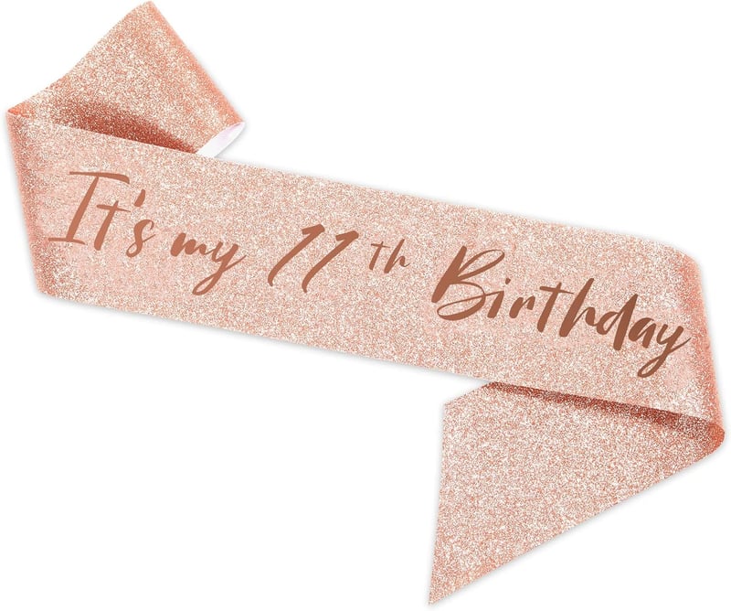 11. Geburtstag Schärpe und Tiara für Mädchen in Roségold