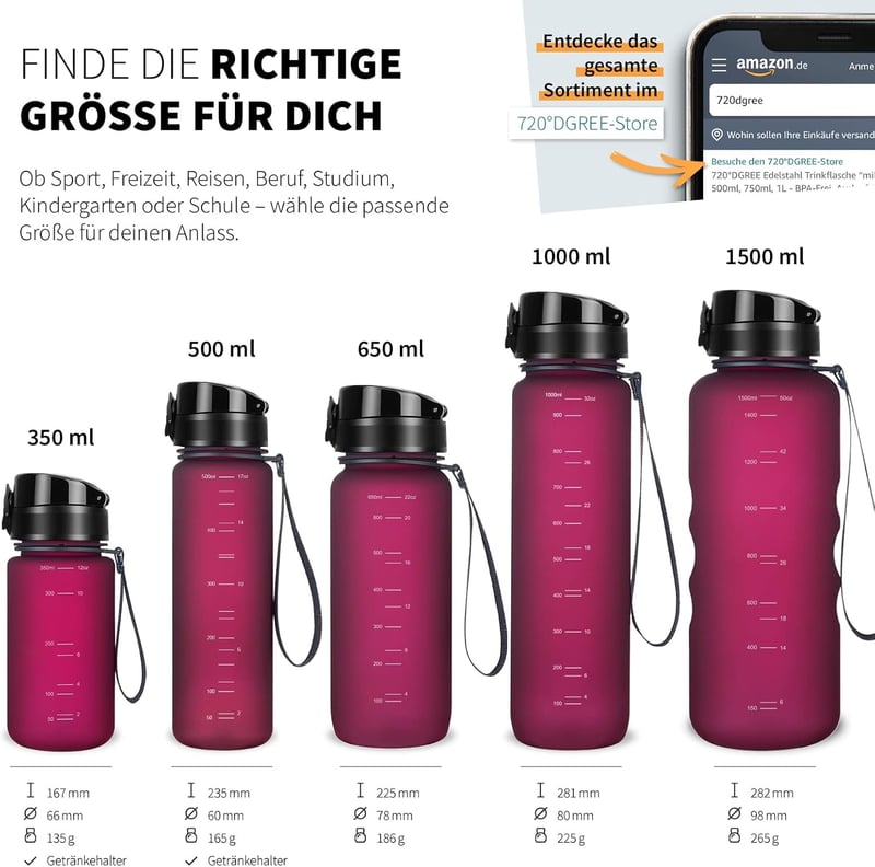 720°DGREE Trinkflasche 1l 