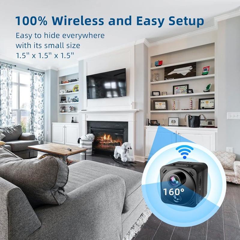 HYCENCY 4K WLAN Sicherheitskamera für Innen mit Nachtsicht und APP