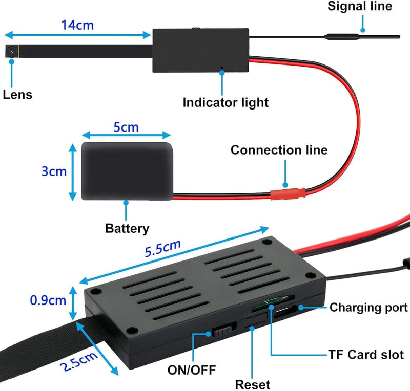 4K Mini Überwachungskamera mit Bewegungserkennung für Zuhause und Büro