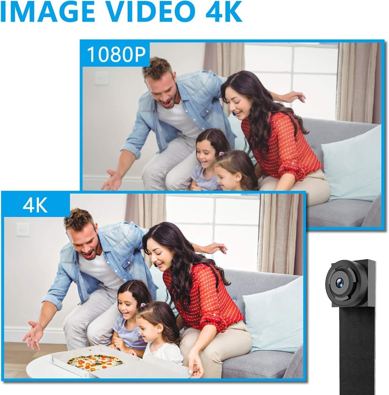 4K Mini Überwachungskamera mit Bewegungserkennung für Zuhause und Büro