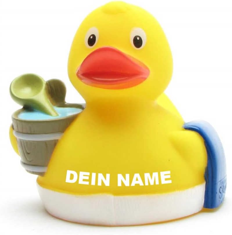 Personalisierbare Sauna-Badeente für individuell gestalteten Spaß