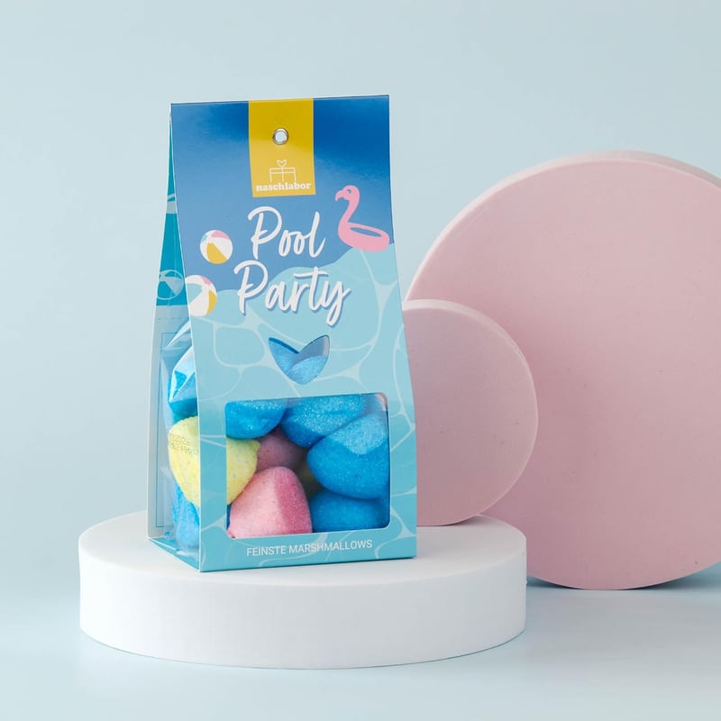 Sommerliche Marshmallows in Geschenkverpackung 100g – ideal für Grill- und Gartenpartys