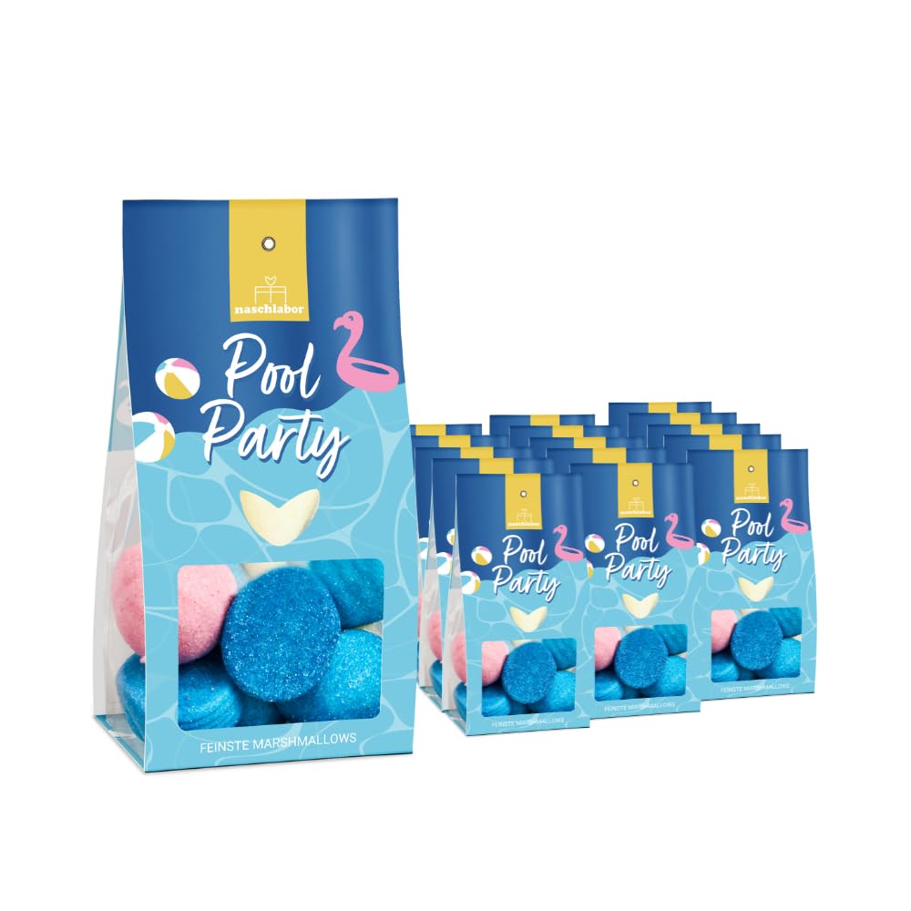 Sommer Geschenktüte mit luftigen Marshmallows 100g für Grill- und Gartenpartys