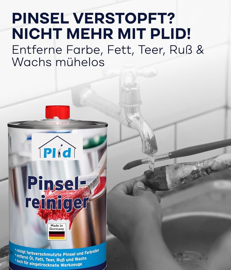 Plid® Pinselreiniger 2L – Farb- und geruchsneutral für Öl- und Acrylpinsel