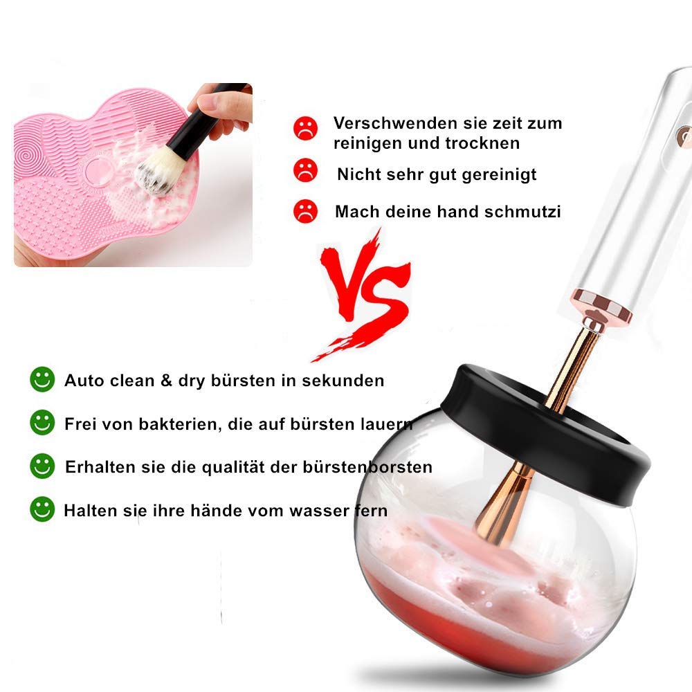 Elektrischer Make-up Pinselreiniger mit Trocknungsfunktion