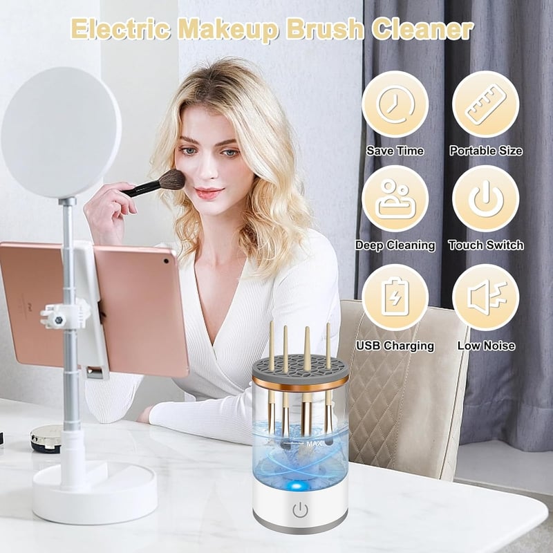 Elektrischer Make-up Pinselreiniger, USB wiederaufladbar, Automatisch