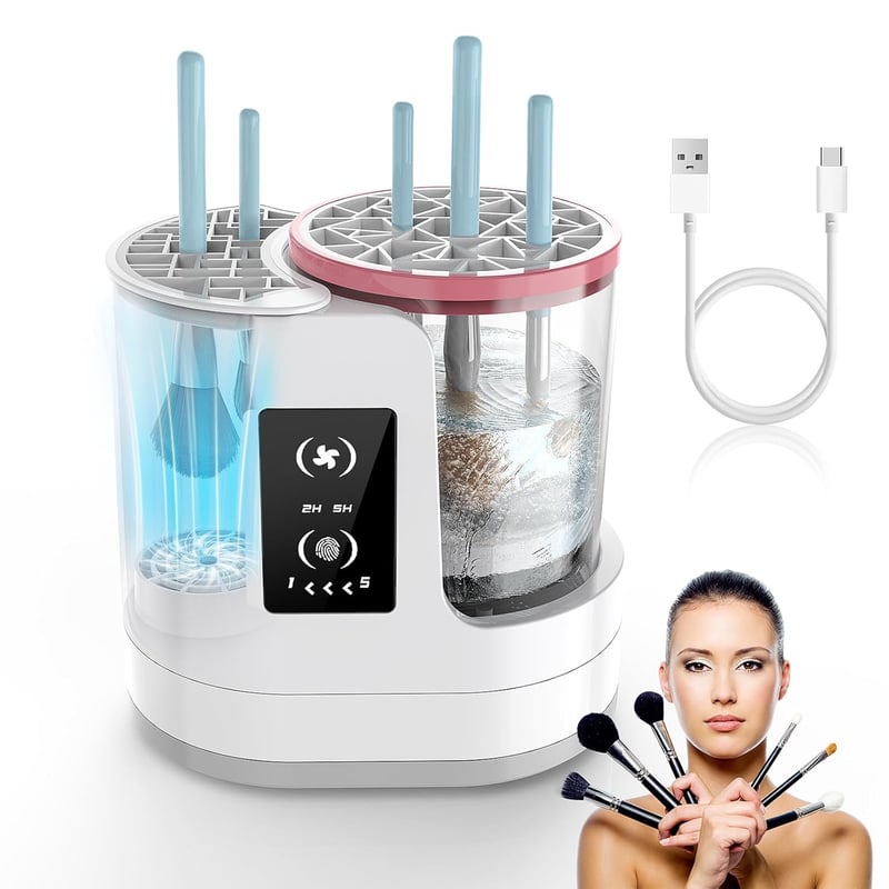 Elektrischer Make-Up Pinselreiniger 3-in-1, tragbar, USB, für alle Pinselgrößen