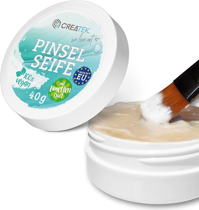 Hochwertige Pinselseife für Künstler – 100% vegan, natürliche Reinigung