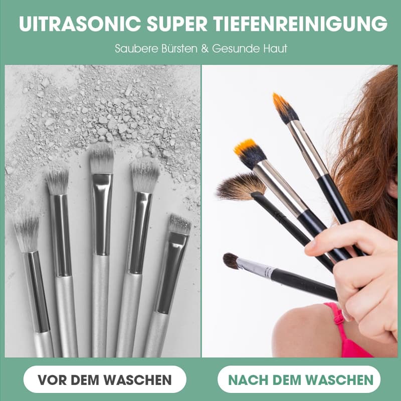 Elektrischer Pinselreiniger für Make-up mit 10-facher Reinigungskraft