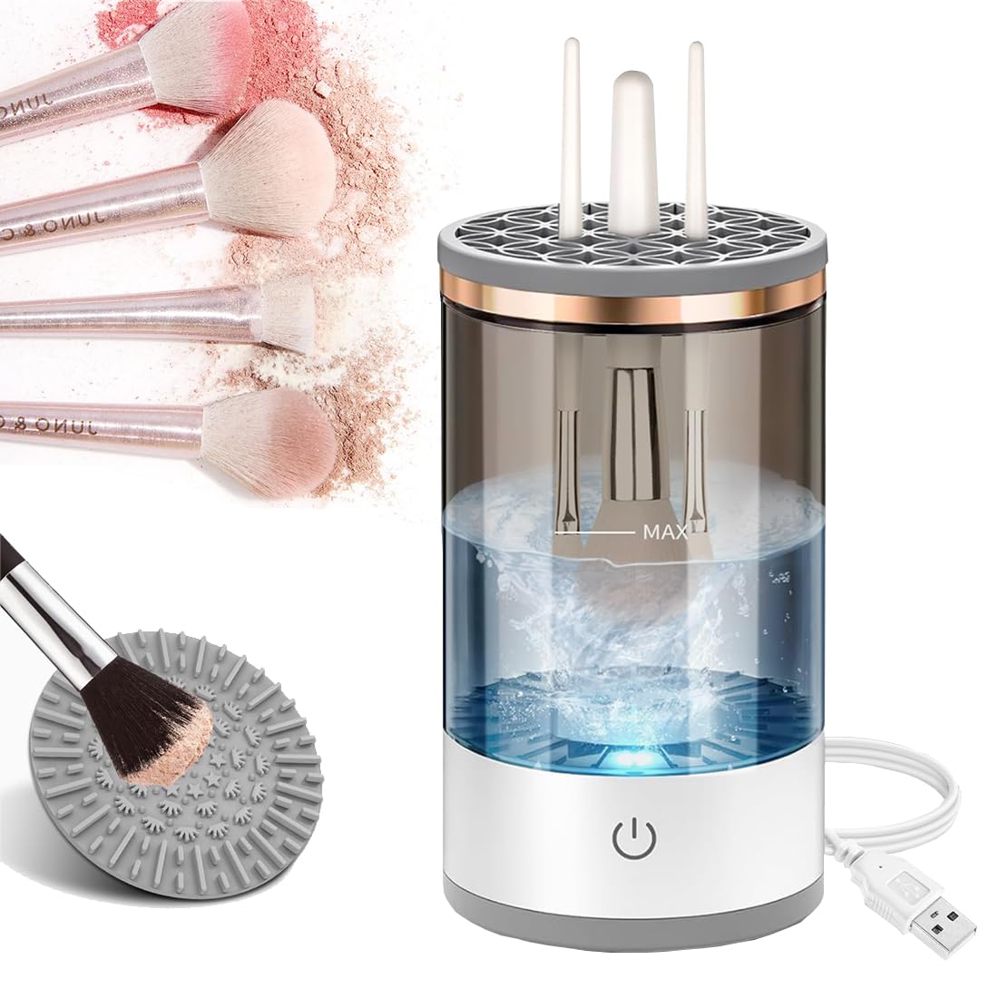 Pinselreiniger für Make-Up mit schnellem Farbwechsel - Schwarz