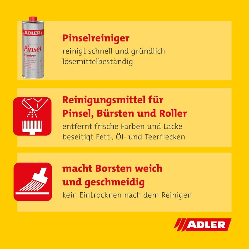 ADLER Pinselreiniger 500 ml für gründliche und sanfte Pinselreinigung