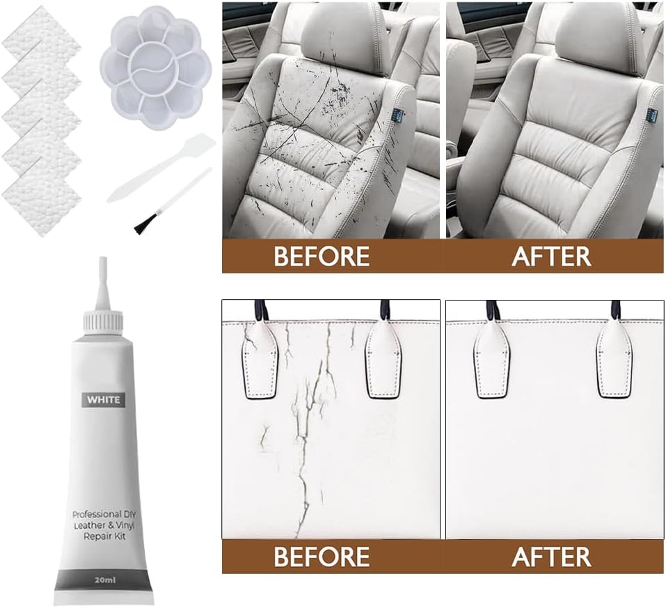 Lederreparatur Set mit Creme und Füller für Kratzer, 20ML