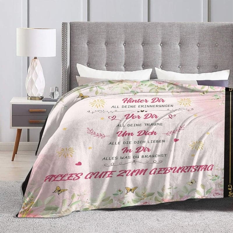 Kuscheldecke 130x150 cm – Geburtstagsgeschenk für Frauen