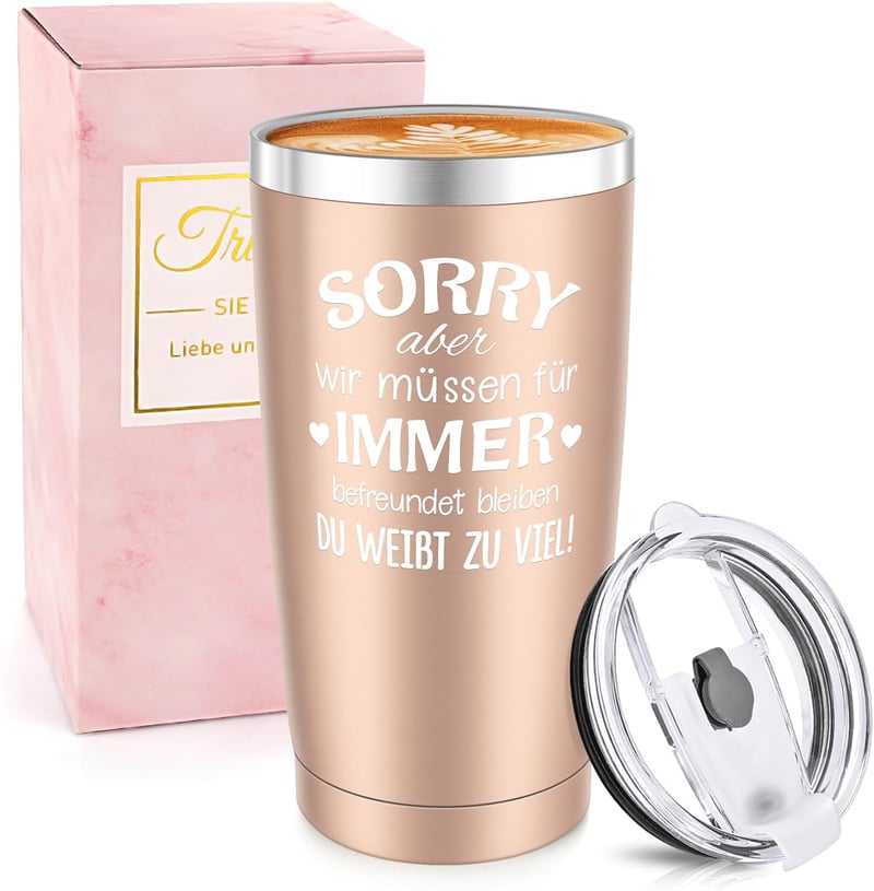 Personalisiertes 20oz Travel Mug für beste Freundinnen zum Geburtstag