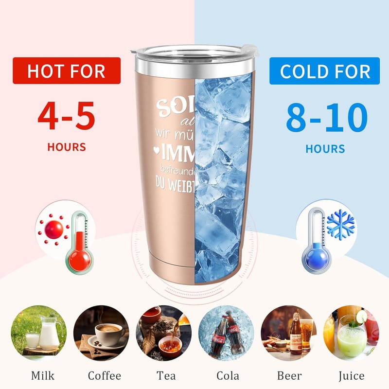 Personalisiertes 20oz Travel Mug für beste Freundinnen zum Geburtstag