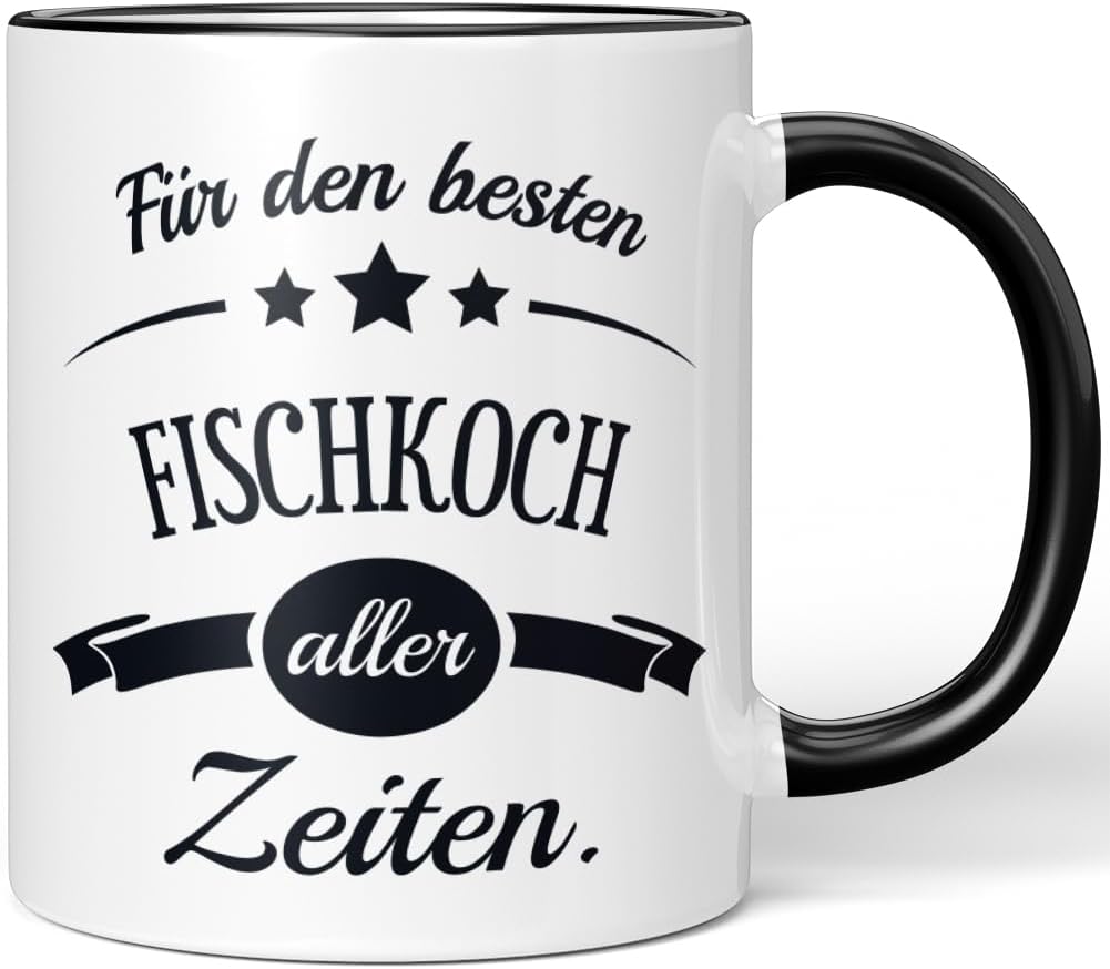 Tasse für den besten Fischkoch – Schwarz