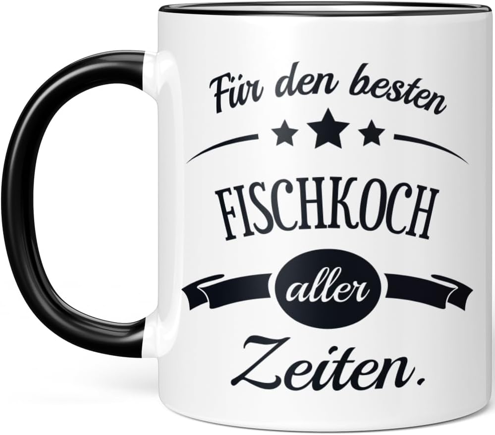 Tasse für den besten Fischkoch – Schwarz