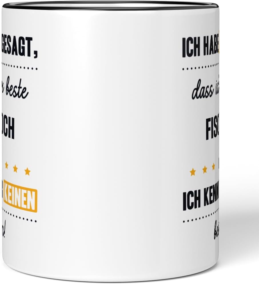 Fischkoch-Tasse mit Spruch für Hobbyköche, Schwarz