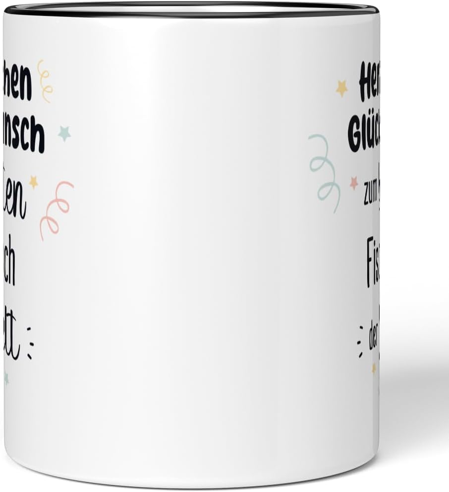 Tasse für den besten Fischkoch - Herzlichen Glückwunsch, Schwarz