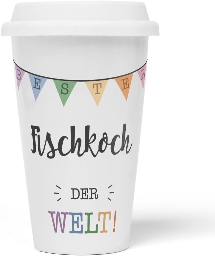To-Go Becher mit Deckel für den besten Fischkoch der Welt