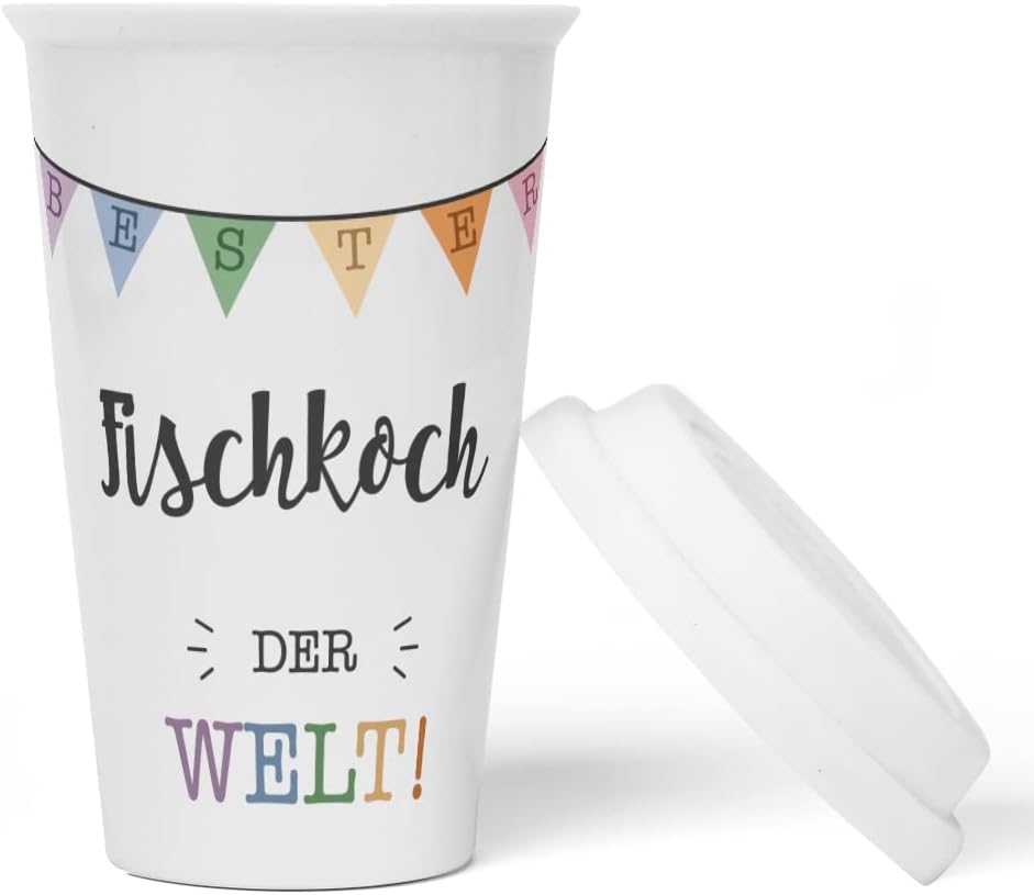 To-Go Becher mit Deckel für den besten Fischkoch der Welt