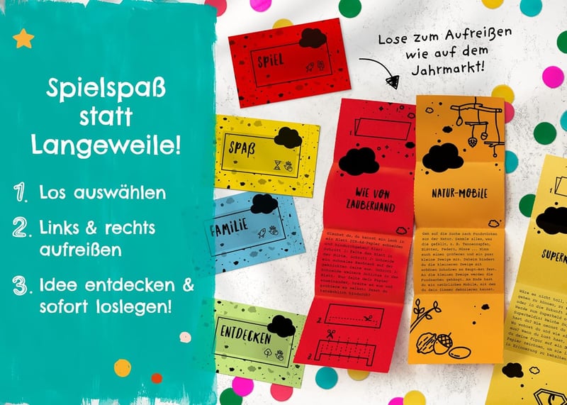 Kreative Losbox für Kinder 8-11 Jahre – Spiel, Spaß & Überraschungen